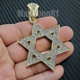 thumbnail image 5 of Hip Hop Iced Gold Plated Cubic Zirconia Large Star of David Charm Pendant & 10mm 18" Cuban Chain Rapper Style Bling Jewelry Fashion Necklace Perfect Gift, Halloween, 5 of 5