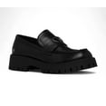 thumbnail image 3 of Windsor Smith Womens Black Throne Leather Platform Chunky Loafers Shoes, 3 of 6