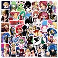 thumbnail image 1 of Pegatinas Fairys Tails de vinilo impermeables con forma de anime, 50 unidades/lote, 1 of 5