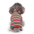 thumbnail image 4 of Ropa divertida transpirable verano camiseta mamá niño perro SY77 rojo raya M, 4 of 5