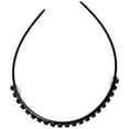 thumbnail image 2 of DIADEMA NEGRA CLÁSICA PROFUSAMENTE DECORADA CON TACHUELAS DE PEDRERÍA, 2 of 3