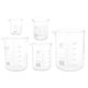 thumbnail image 1 of 5 vasos medidores de vidrio transparente, suministros de laboratorio, 1 of 6