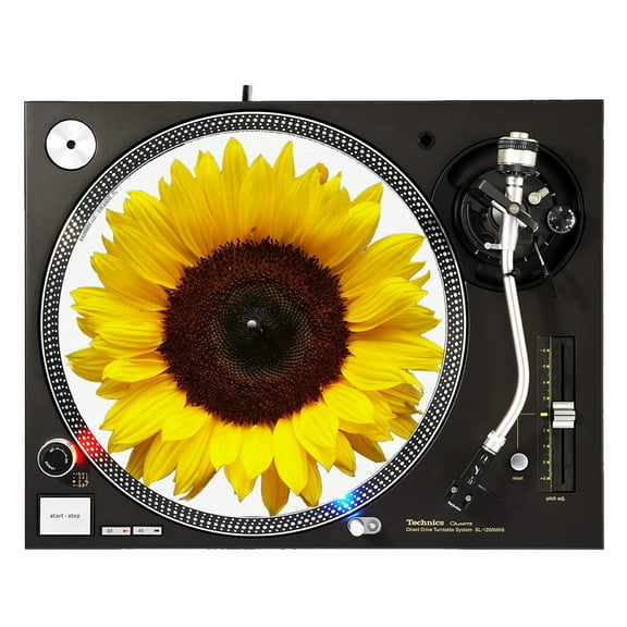 KuzmarK™ 12" DJ Turntable Slipmat - Sunflower
