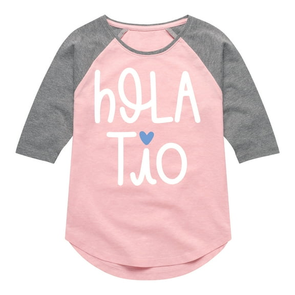 Instant Message - Hola Tio - Toddler & Youth Girls Raglan Graphic T-Shirt
