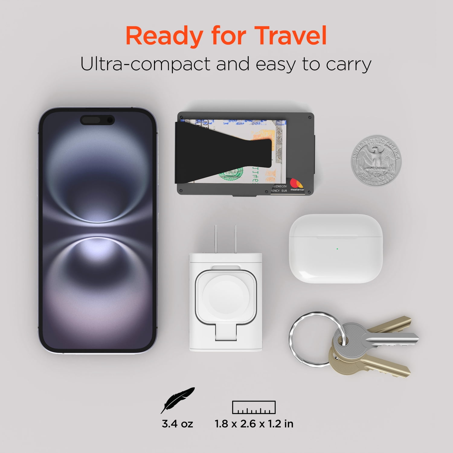 HyperGear SpeedBoost 43-Watt 3-Port USB Wall Charger with Built-in Apple Watch Charger