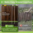 thumbnail image 4 of Wood Garden Edging - 11.8" H X 47" L Sturdy Natural Landscape Border for Flower Beds, Yard, Pathway (4 Packs), 4 of 6