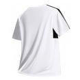thumbnail image 4 of Men's Big and Tall Swim Shirt Short Sleeve UPF 50+ Sun Protection SPF UV Moisture Wicking Lightweight Quick Dry Rash Guard Size M-5XL White, 4 of 5
