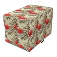 thumbnail image 1 of Love Dog Crate Cover, Pattern Valentine's Day with Flowers and Butterfly Holiday Love Antiquity Vintage, Easy to Use Pet Kennel Cover Small Dogs Puppies Kittens, 7 Sizes, Beige Brown Red, by Ambesonne, 1 of 6