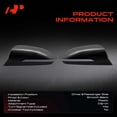 thumbnail image 3 of A-Premium 2 PCS Driver and Passenger Side Rearview Mirror Cover Caps Compatible with Hyundai Tucson/Santa Cruz 2022 2023 2024 - Smooth Black, with Turn Signal Hole, 3 of 5