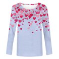 thumbnail image 4 of NuoCaiYun Women'S T-Shirt Valentine'S Day Print Casual Crew Neck Oversized Pullover Ladies Long Sleeve Tops, 4 of 6