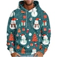 thumbnail image 3 of VBTAPA Mens Oversized Fleece Hoodie 2024 Trendy Christmas Printed Hooded Sweatshirt Drop Shoulder Long Sleeve Drawstring Pullover Hoodies with Kangaroo Pocket Flash Deals Today Multicolor M, 3 of 6
