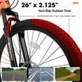thumbnail image 6 of 26 Inch Mountain Bike 21 Speeds, Full Suspension Bicycle with Suspension Fork, Steel Frame Disc-Brake for Men Women, Adult Bike for Outdoor Sports, 6 of 9