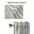 thumbnail image 6 of Light Blue Striped Bathroom Window Curtain, Farmhouse Thin Line Modern Abstract Art Light Filtering Coffee Kitchen Curtains, Bedroom Living Room Curtains 2 Panel 84"x45", 6 of 6