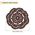 thumbnail image 2 of Crochet Doilies, 4Pcs 4" Cotton Woven Fabric Coasters, Lace Round Handmade Coasters with Floral Pattern for Wedding Party Decoration (Chocolate), 2 of 5