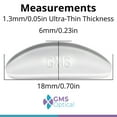thumbnail image 7 of GMS Optical 1.3mm Ultra-Thin / 18mm Long Length - Anti-Slip Adhesive Contoured Silicone Eyeglass Nose Pads with Super Sticky Backing for Glasses, Sunglasses, and Eye Wear (5 Pair)(Clear), 7 of 7