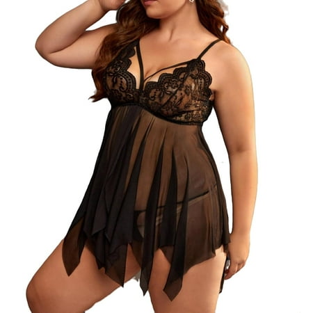 

Babydolls Black Plus Size Sexy Lingerie (Women s)