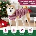thumbnail image 5 of Small Dog Sweater, Stripes Warm Pullover for Winter Spring Fall, Soft Lightweight Dog Sweatshirt Indoor Outdoor Clothes for Small Medium Dogs Girl Pink XL, 5 of 7