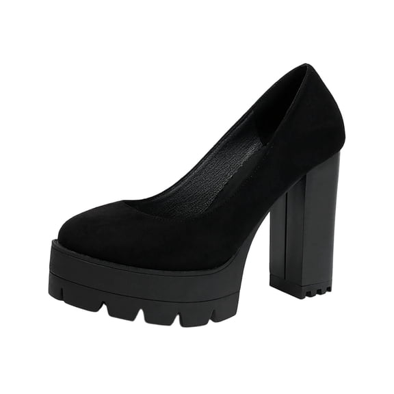 Women Fashion Shoes Dressy Womens Round Toe Platform Pumps Ankle Strap Mary Janes Chunky High Heels Goth Shoes