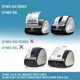 thumbnail image 2 of BETCKEY - Compatible DYMO 30252 (1-1/8" x 3-1/2") Address & Barcode Labels - Compatible with DYMO Labelwriter 450, 4XL, NOT Fit 550 & 5XL [10 Rolls/3, 2 of 8