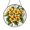 Acrylic 3.5 Inch, variant on Cascading Flower Faux Stained Glass Style Suncatcher Panel, Decorative Window Hanging Art