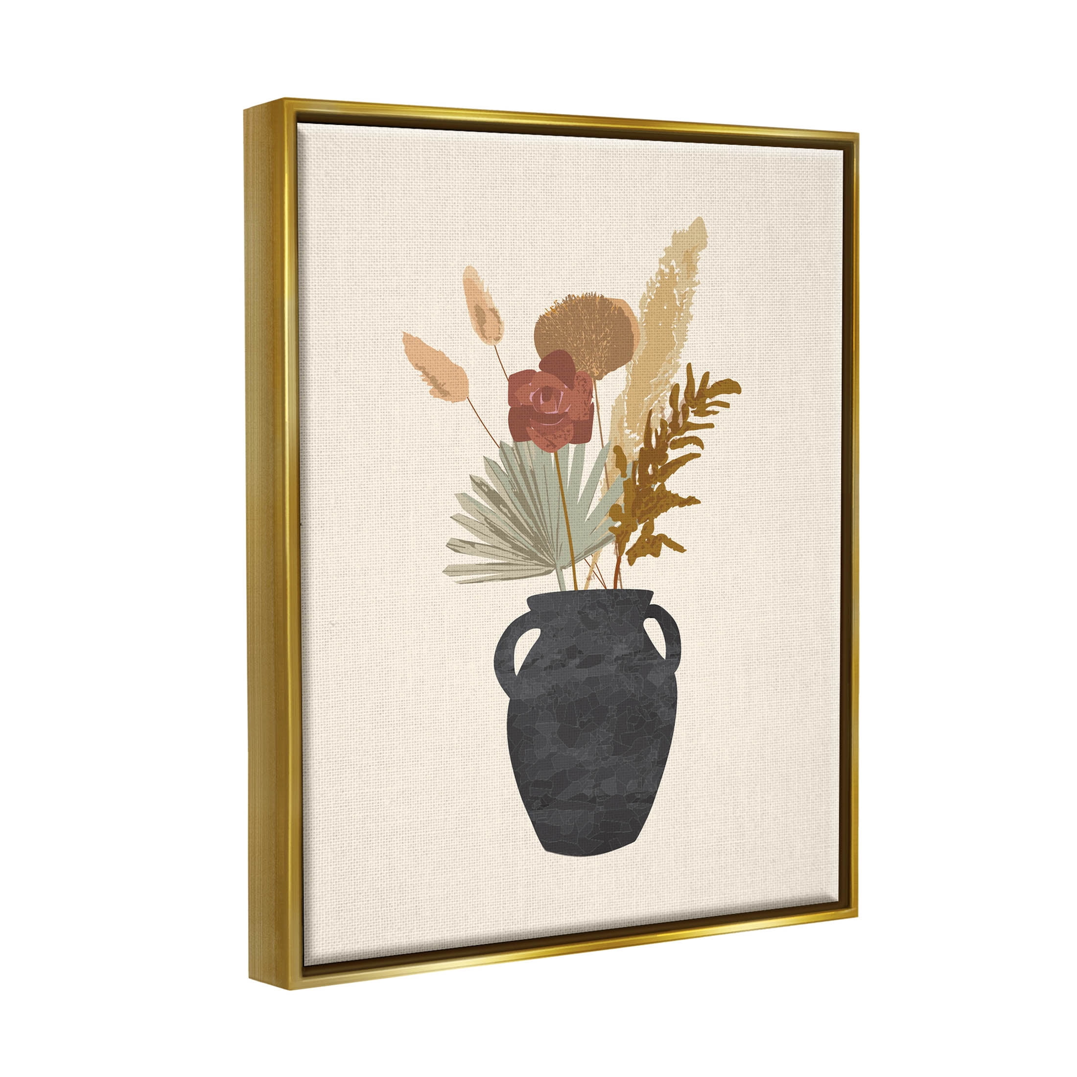 Contemporary Mixed Botanical Herbs Botanical & Floral Graphic Art Metallic Gold Framed Art Print Wall Art