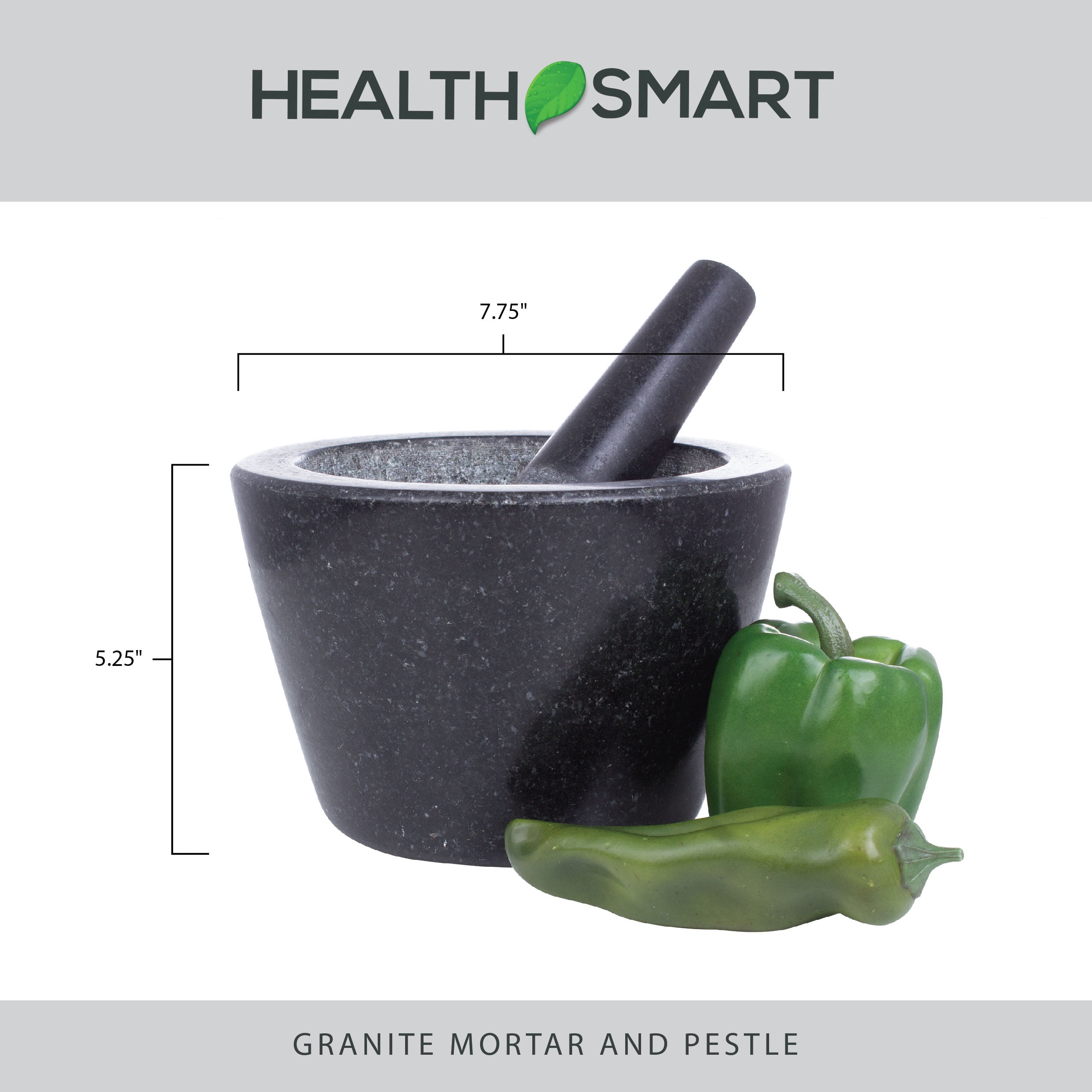  Health Smart Granite Mortar and Pestle : Home & Kitchen