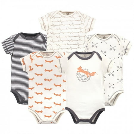 

Touched by Nature Baby Boy Organic Cotton Bodysuits 5pk Fox 6-9 Months