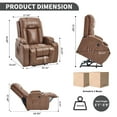 thumbnail image 5 of Power Lift Recliner Chair with Massage and Heat,Faux Leather Soft Chair with USB Charging&Cup Holders, Infinite Position Reclining,Heavy Duty 350 LBS Capacity, 5 of 10