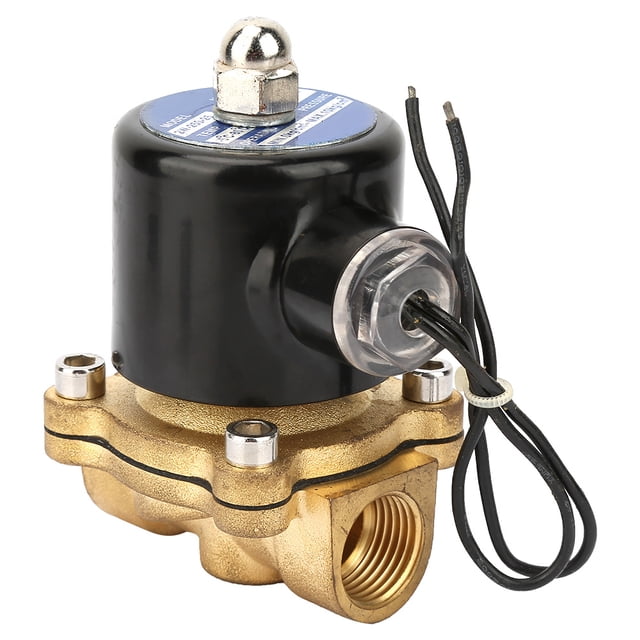 Válvula solenoide eléctrica normalmente cerrada de latón DN25 para agua, aceite, gas DC24V