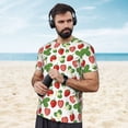 thumbnail image 4 of Wukai Strawberry Print Men's Short-Sleeved Mesh T-Shirt,Quick-Dry Short Sleeve Workout T-Shirt-4X-Large, 4 of 8