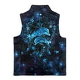 thumbnail image 5 of Uorisanigo Unisex Boys Girls Zippered Vest Sleeveless Jacket Puffy Fleece Stand Up Collar Jackets Blue Dolphin Flowers Vests Fuzzy Outwear with Pockets Fall Fashion Outfits Clothes, 5 of 7
