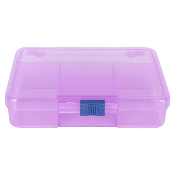 5-Grid Organizer Box, Compartments Container Case Purple