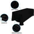 thumbnail image 2 of Black Tablecloth - 60X102 Inch Polyester Rectangle tablecloth,For 4 Foot Table In Washable Stain and Wrinkle Resistant,christmas tablecloth, 2 of 5