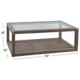 thumbnail image 3 of Calum Solid Wood Cocktail Table with Natural Cane Shelf, 3 of 3