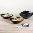 thumbnail image 4 of Moderna 32 oz Square Black Plastic Bowl - 7 3/4" x 7 3/4" x 2 1/4" - 10 count box, 4 of 11