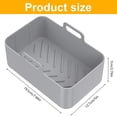thumbnail image 4 of Ensemble d'Accessoires pour Friteuse à Air Chaud avec Casserole en Silicone pour Friteuse à Air et Grille en Acier Inoxydable pour Friteuse à Air, Résistant à la Chaleur, Casserole en Silicone Réutilisable pour Friteuse à Air, Panier en Silicone Antiadhésif pour Friteuse à Air, 4 of 7