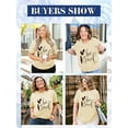thumbnail image 5 of XCHQRTI Leopard Be Kind Shirt for Women Plus Size Graphic Tees Short Sleeve Tops, 5 of 7