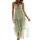 thumbnail image 3 of Vestido Túnica De Verano Vestido maxi ajustado para mujer Estilo elegante Gasa Halter Vestido largo Traje de vacaciones Cgtredaw L Verde para Mujer, 3 of 7