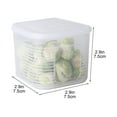 thumbnail image 3 of YIKA Tupperware Container Fresh Box Refrigerator Storage Compartment Sealed Box Refrigerator Fruit And Vegetable Storage Box Kitchen With Lid Refrigerator Fresh Box Kitchen Storage white, 3 of 7