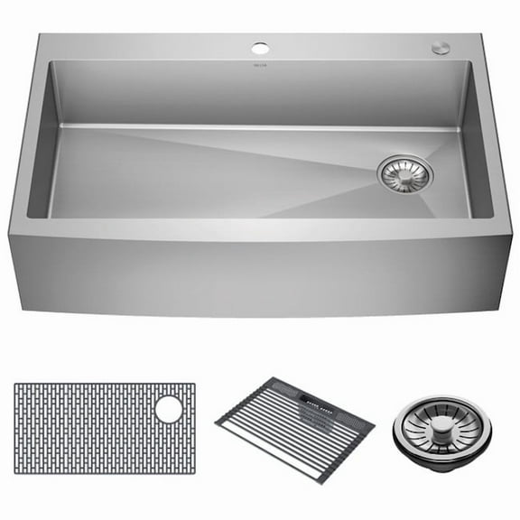Delta 95J132-T36s Lenta 36” Retrofit Farmhouse Apron Front 16 Gauge Stainless Steel Single