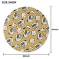 thumbnail image 6 of Yellow Baseball Items Pattern Round Tablecloth 60"x60",Wrinkle Wipeable Table Cloth for Kitchen Dining Room Picnic Patio Party, 6 of 6