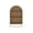 White Oak, variant on Hommoo 3-Tier Shelves Arched Bookcase Storage Cabinet,Wooden Modern 37.4"H Arched Top Bookshelf for Living Room, Bedroom, Entryway, Walnut