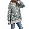 thumbnail image 1 of Women'S Leopard Cheetah Print Oversized Sweatshirt Cream White L, 1 of 7
