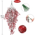 thumbnail image 2 of 4 Pcs Artificial Hanging Leaves Plants Topboutique Fake Flower Faux Vines Ivy Leaves Hanging Fake Vines Plants UV Resistant Plastic Greenery for Wedding Party Garden Wall Porch Decoration,Red, 2 of 8