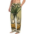 thumbnail image 6 of Hirioo Vintage Garlic Bread Illustration for Men's PJ Pajama Pants Sleep Pants Men's Home Trousers with Pockets,S-3XL-X-Large, 6 of 6