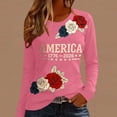 thumbnail image 4 of Womens Shirts Summer 250Th Anniversary Usa for Women 1776 2026 Patriotic American Flag V Neck T July 4Th Graphic Tee 250 Anniversary Usa Shirt Women Pink M, 4 of 5