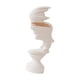 thumbnail image 4 of Estatua de pensador silencioso, adorno de rostro humano, estatua artesanal, regalo, figura sencilla para oro blanco, 4 of 9