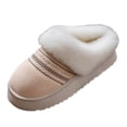 thumbnail image 2 of SKIYLEVZ Women's Winter Fuzzy Slippers Comfortable Soft Arch Fleece Lined Slipper Slip On Footwear Cozy Flat Platform House Slippers Non-Slide Winter Slipper, 2 of 7