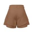 thumbnail image 5 of Trendfront Women's High Waisted Solid Color Wide Leg Shorts 2 in 1 Built-in Liner Loose Casual Summer Lounge Shorts, 5 of 5