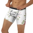 thumbnail image 3 of Xecao Home Sweet Home Floral Print Boxer Briefs for Men's Stretch Moisture-Wicking Underwear, Mid-Rise Classics breathable fabric, 3 of 7